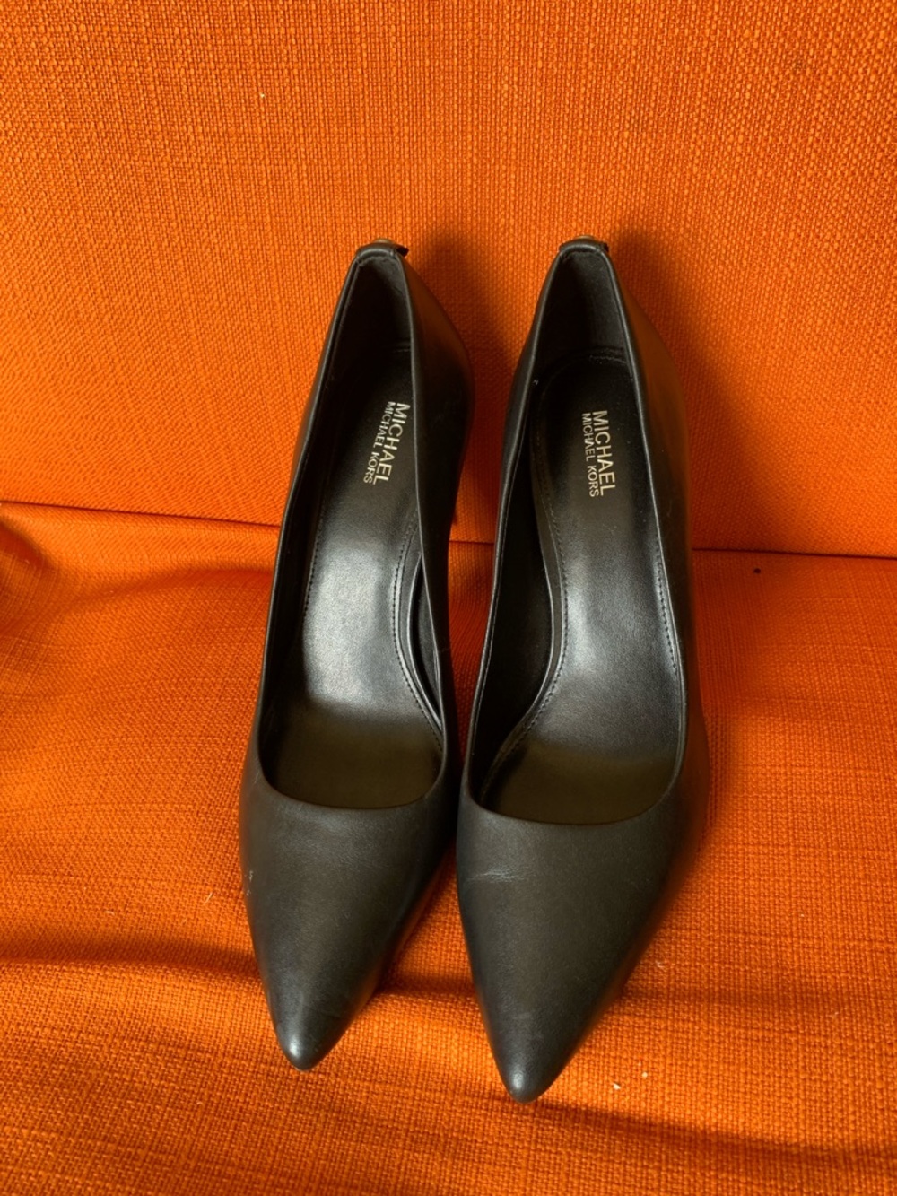 Michael Kors Classic Black Leather Pointed Pumps